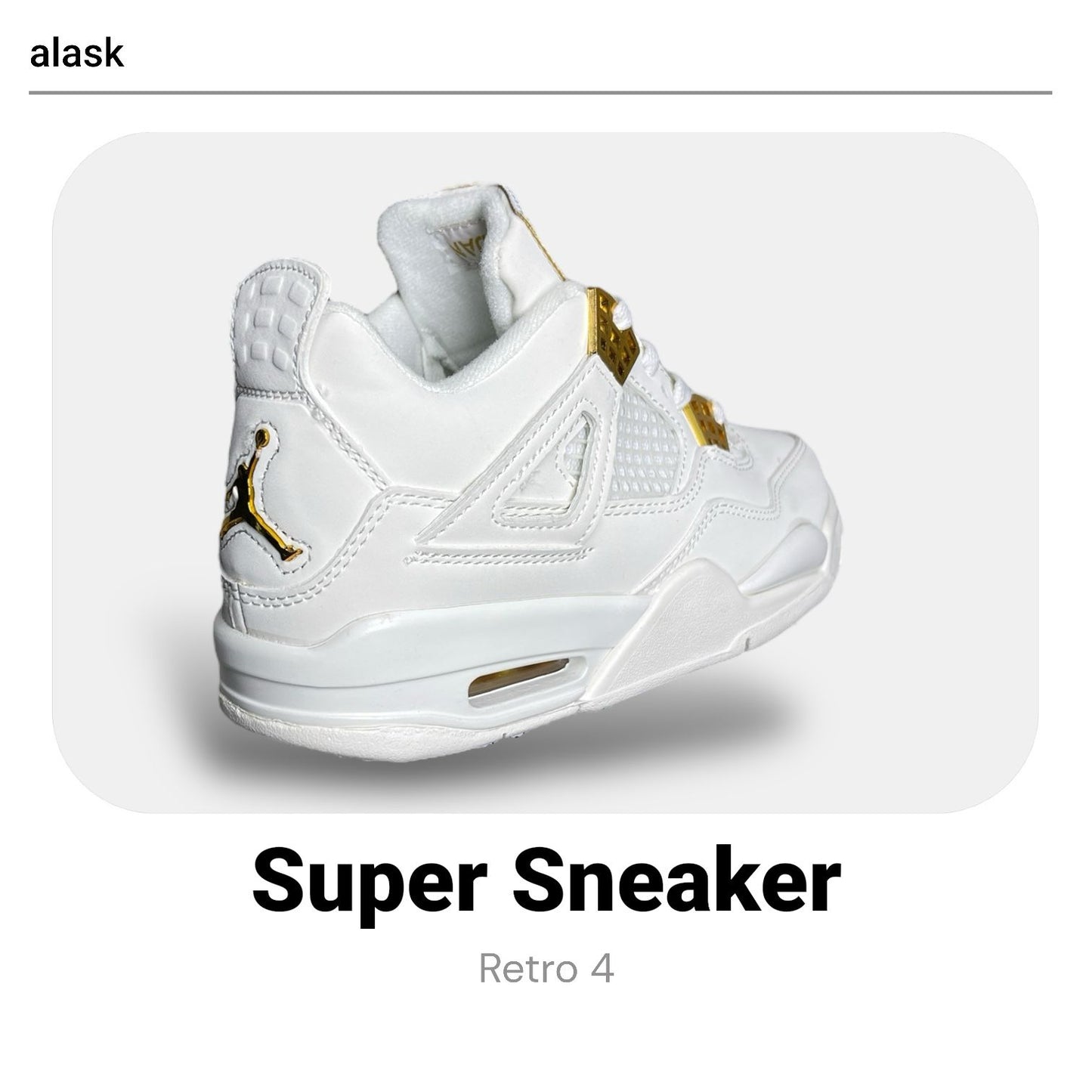 RETRO 4 CREMA DORADA DAMA