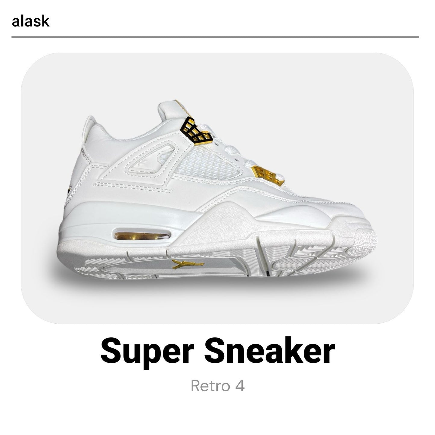 RETRO 4 CREMA DORADA DAMA
