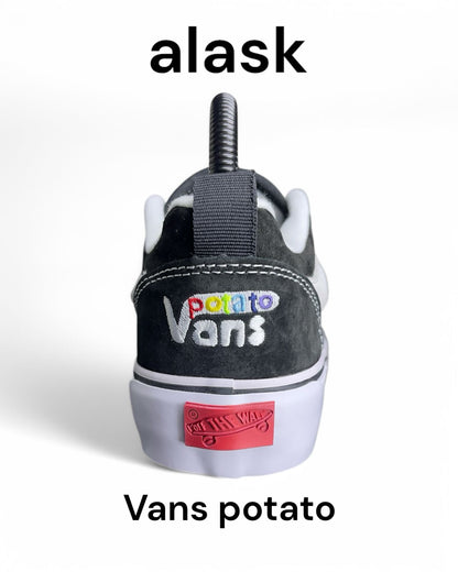 VAN.S POTATO HOMBRE NEGRA BLANCA INCLUYE CORDONES